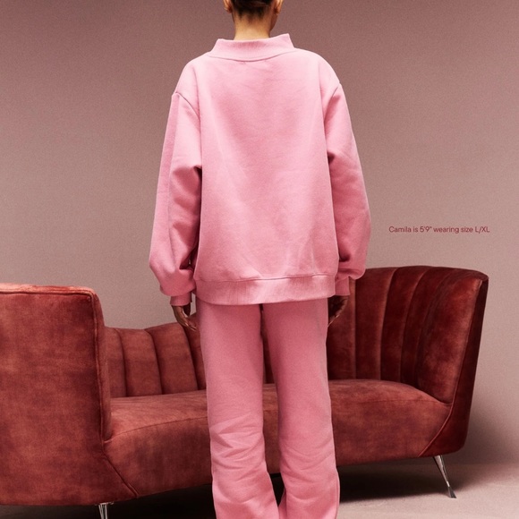 💗Parke Blush Jean Heart Mockneck Sweater L/XL In Hand Ready to Ship! - Picture 6 of 7